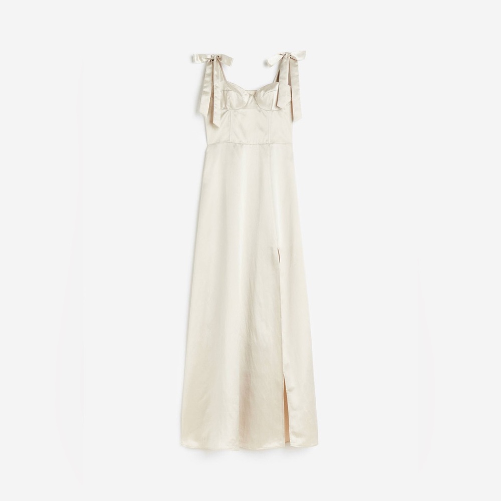 H&M TIE-STRAP CORSET DRESS